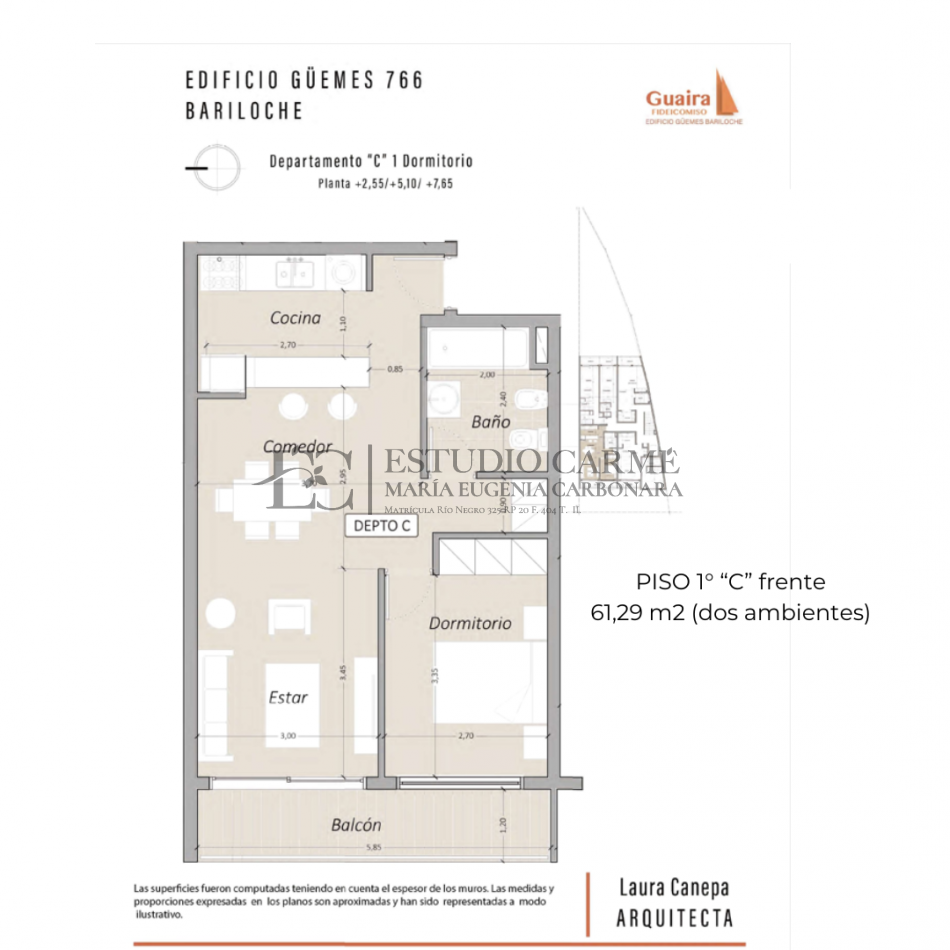 A estrenar B° Belgrano Bariloche apto turismo y profesional entrega marzo 2026 oportunidad de inversion piso 1° "C"